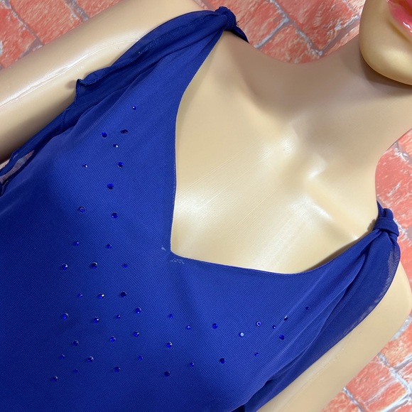 California Concepts Vintage 90’s Chiffon Tie Shoulder Maxi Dress - Picture 2 of 7